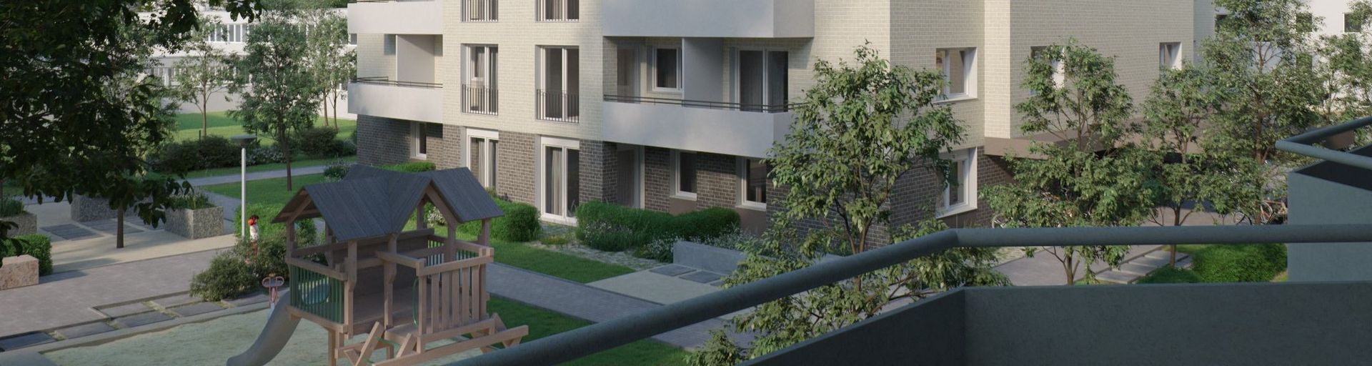 Ein Gebäude der HOWOGE Wohnungsbaugesellschaft mbH aus Berlin, Brandenburg Gotlindestrasse in Berlin - Visualisierte Darstellung des Wohnungsbau mit 42 Wohneinheiten